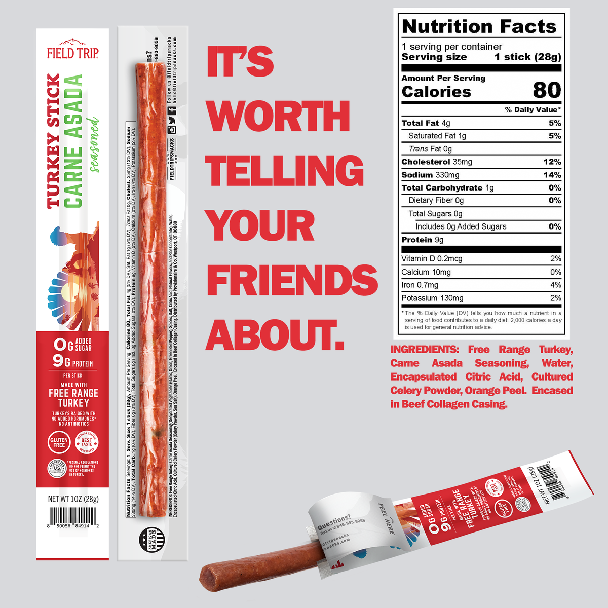 FIELD TRIP - Carne Asada Turkey Stick (1oz)
