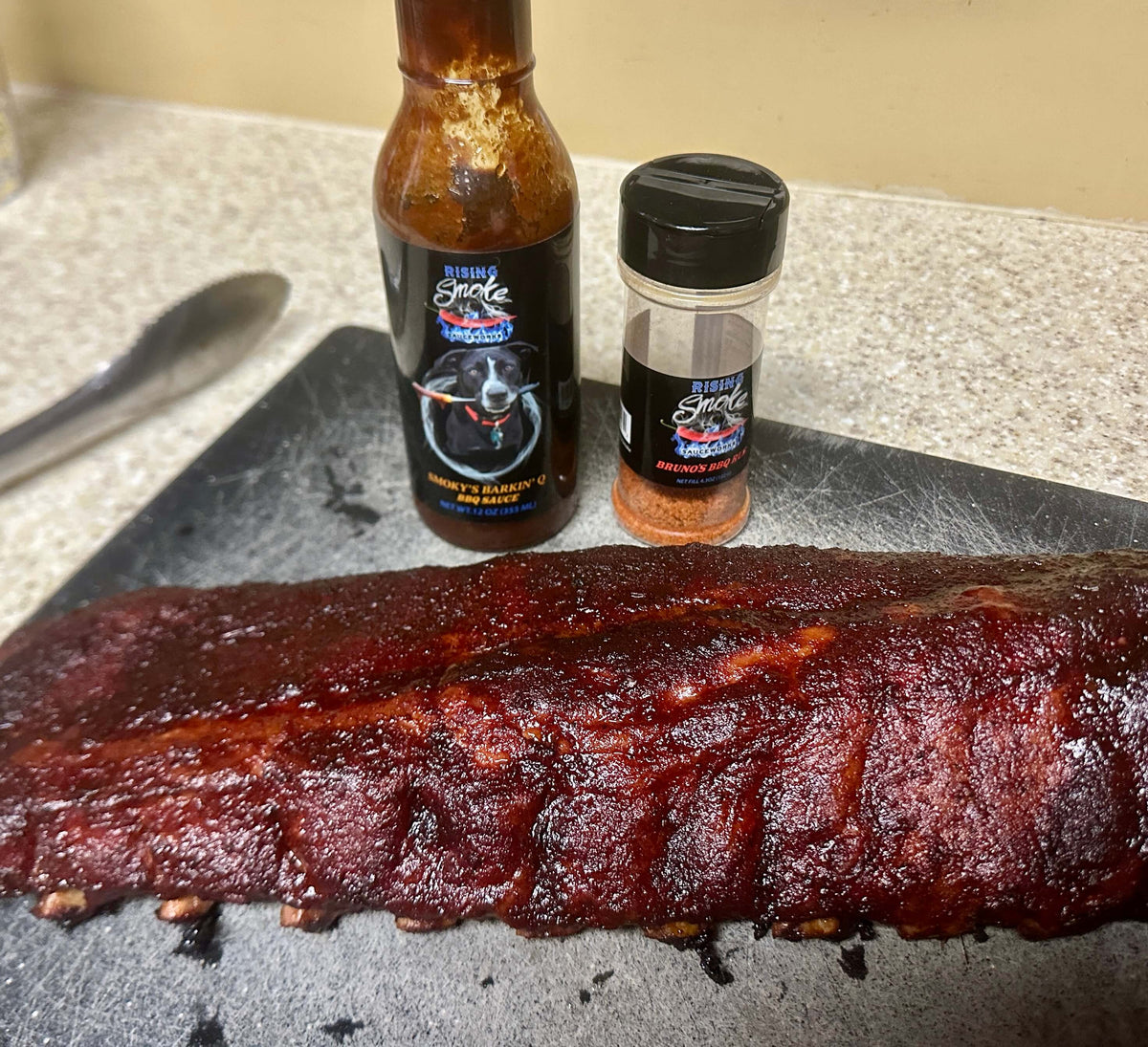 Rising Smoke Sauceworks - 12 oz Smoky's Barkin' Q Smoky Mesquite BBQ Sauce (half case)