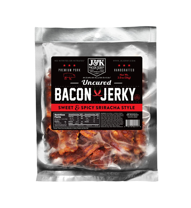 Bacon Jerky - Sweet & Spicy Siracha Flavor 2oz.