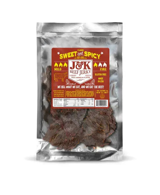 J&K Distributors - J&K Beef Jerky - Sweet & Spicy 7oz.