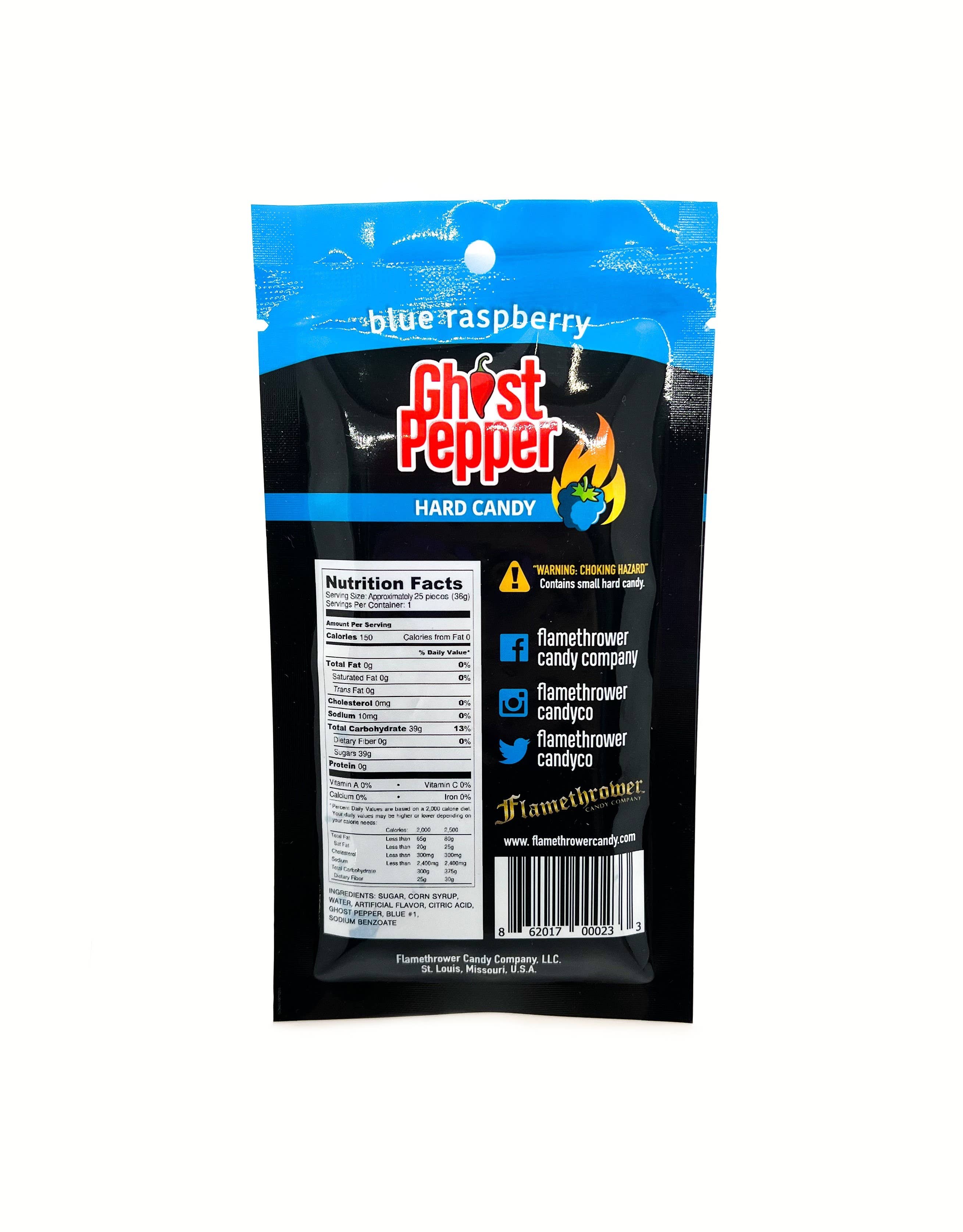 Ghost Pepper Hard Candy Blue Raspberry