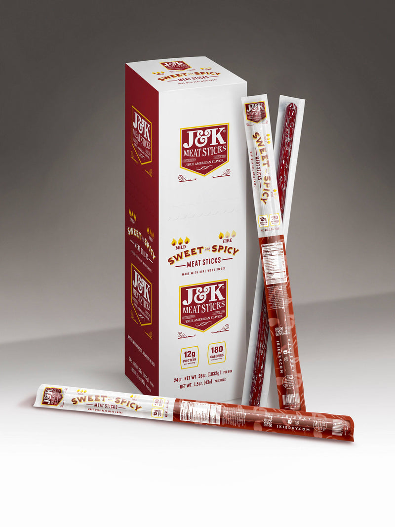 J&K Beef Jerky - Sweet & Spicy Flavor Sticks