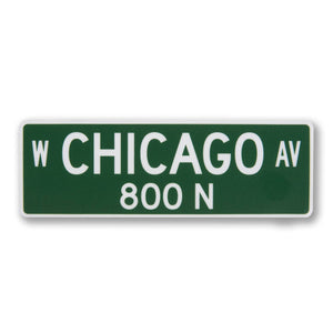 Chicago Ave Street Sign Sticker