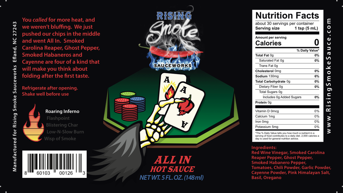 Rising Smoke Sauceworks - Mixed Case of Hot/XXX-Hot Sauces