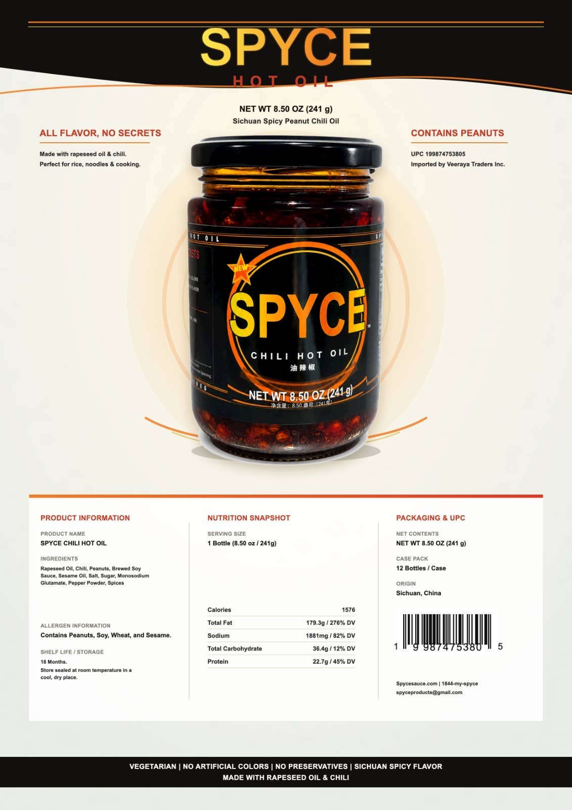 Spyce Sauce - Spyce Chili Hot Oil