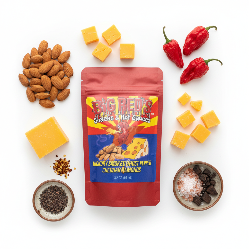 Hickory Smoked Ghost Pepper Cheddar Almonds
