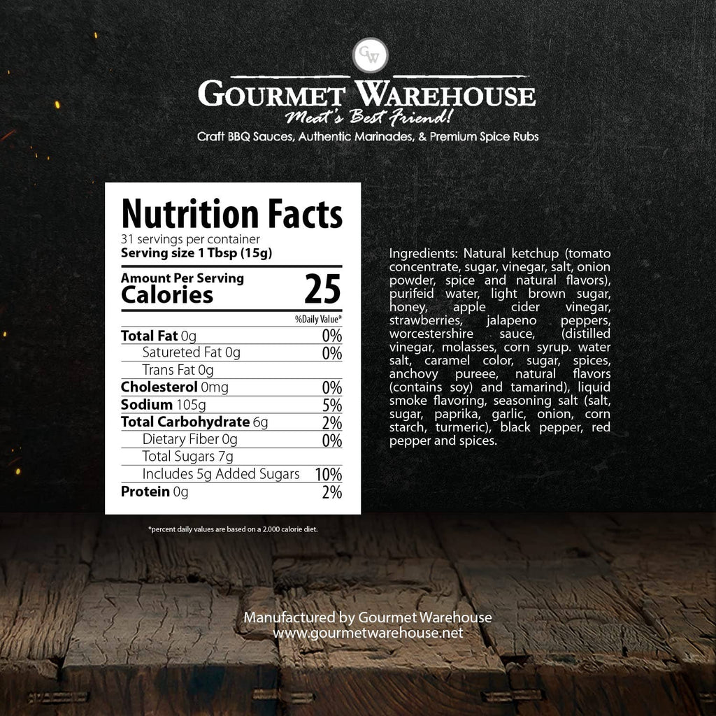 Gourmet Warehouse Kickin' Strawberry BBQ Sauce