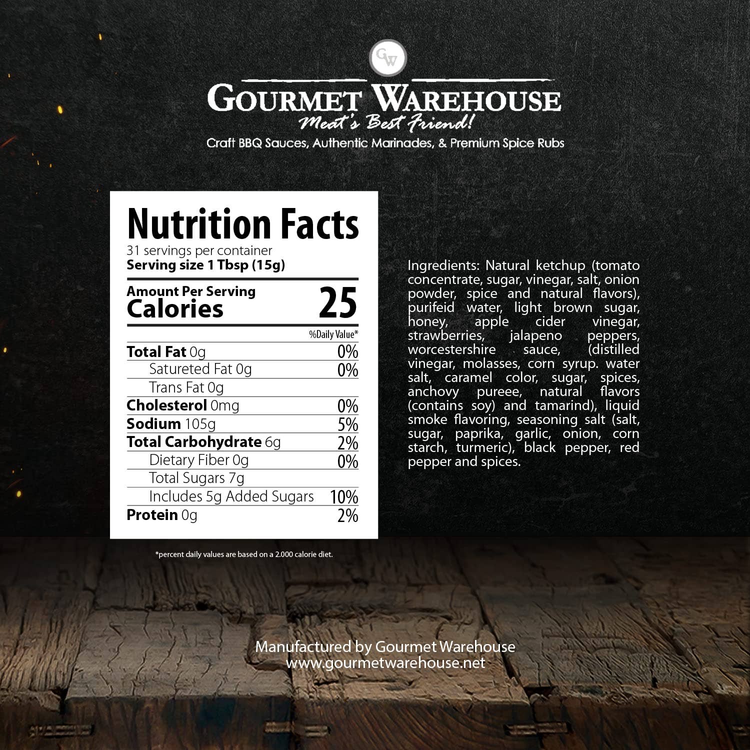 Gourmet Warehouse Kickin' Strawberry BBQ Sauce