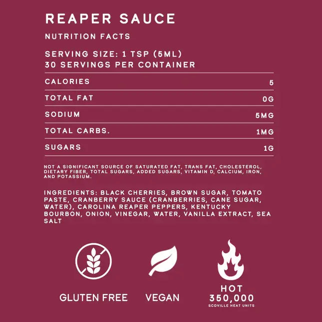 Reaper Sauce - Sweet Heat Made with Black Cherries & Bourbon
