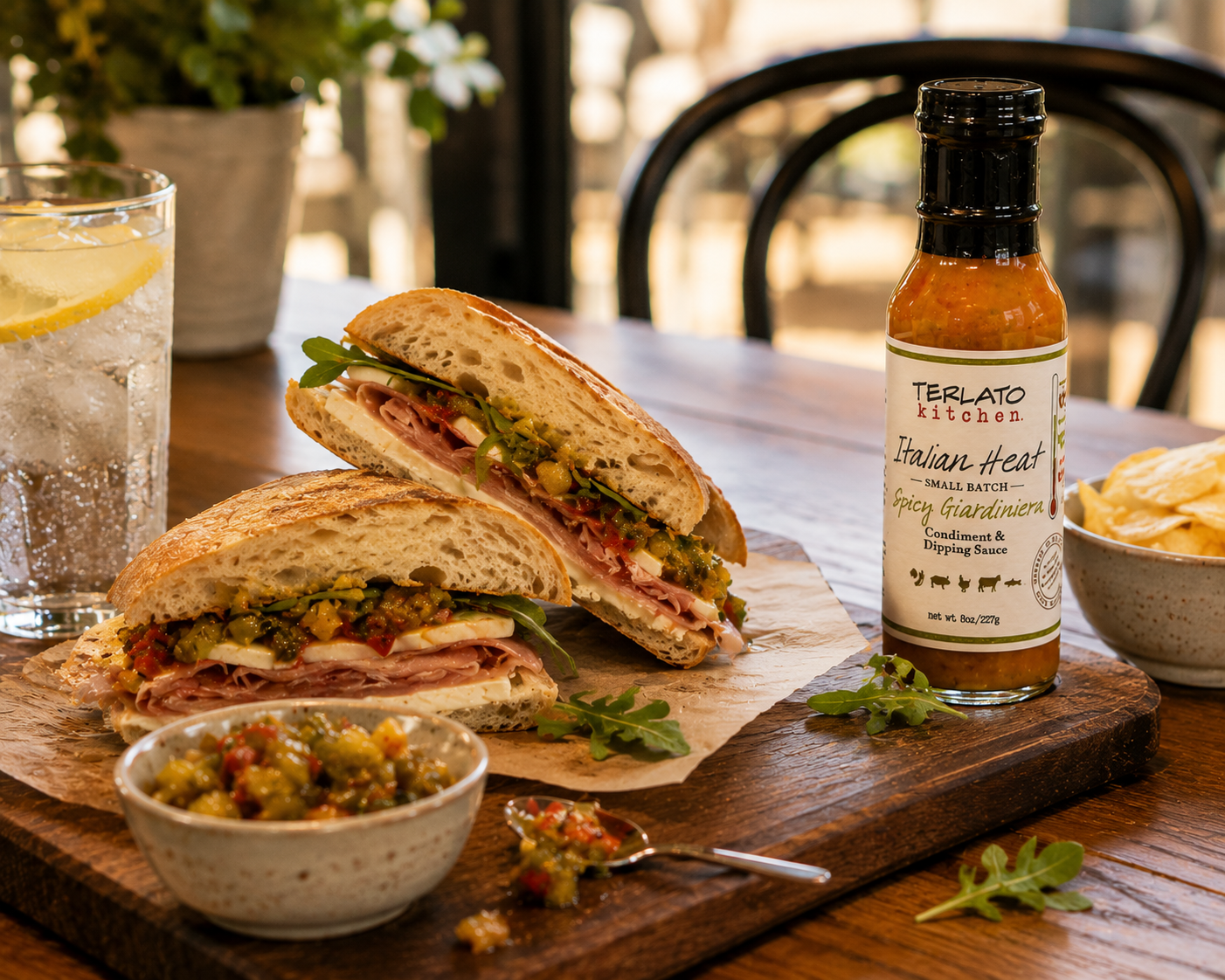 Terlato Kitchen Spicy Giardiniera Pizza Sauce Condiment and Dipping Sauce