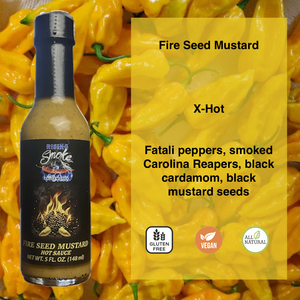 Rising Smoke Sauceworks - Fire Seed X-Hot Reaper Fatalii Mustard Hot Sauce (half case)