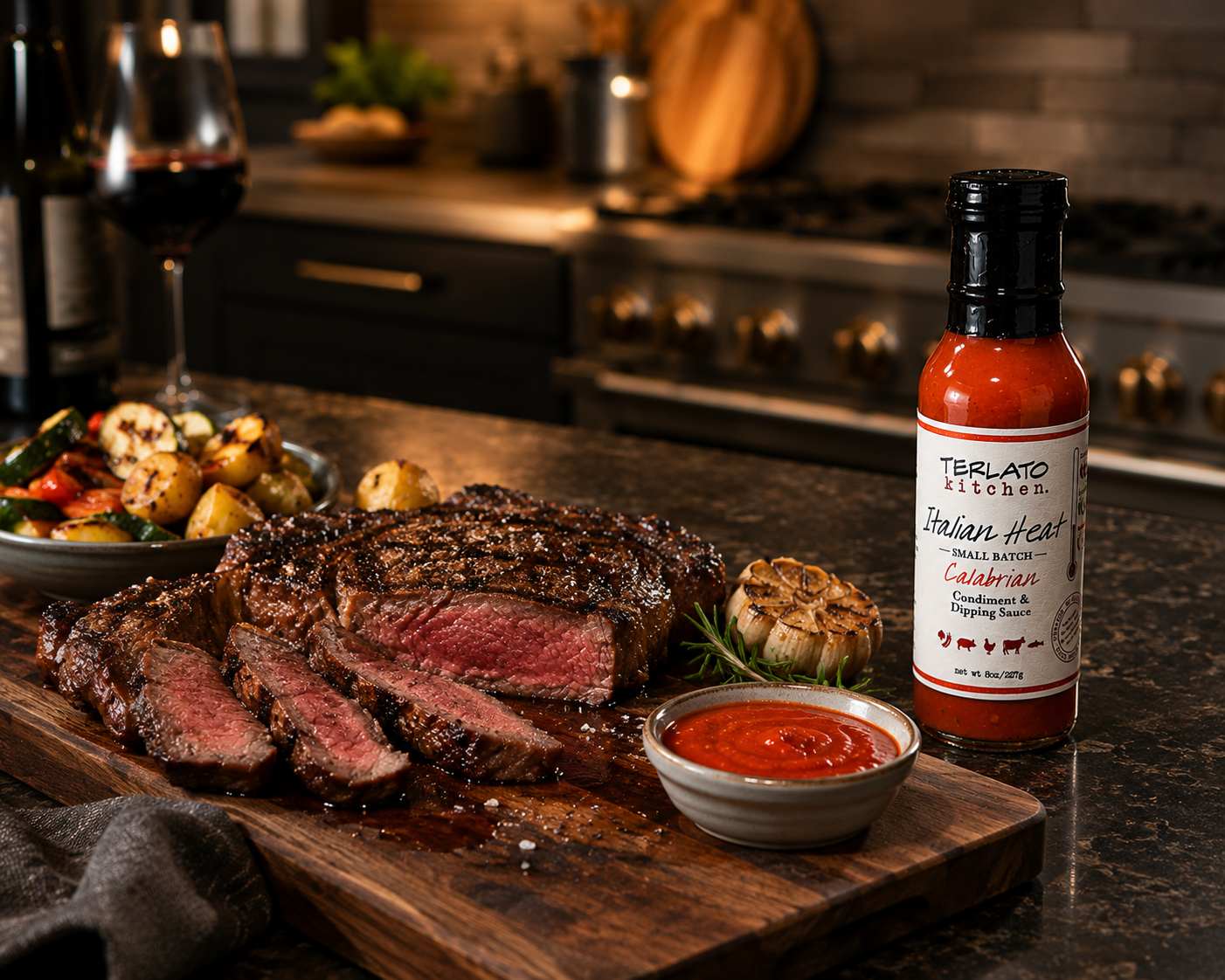Terlato Kitchen Spicy Giardiniera Pizza Sauce Condiment and Dipping Sauce