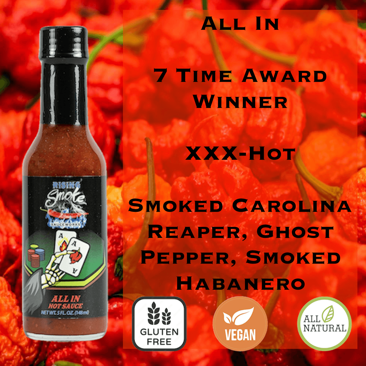 Rising Smoke Sauceworks - Mixed Case of Hot/XXX-Hot Sauces