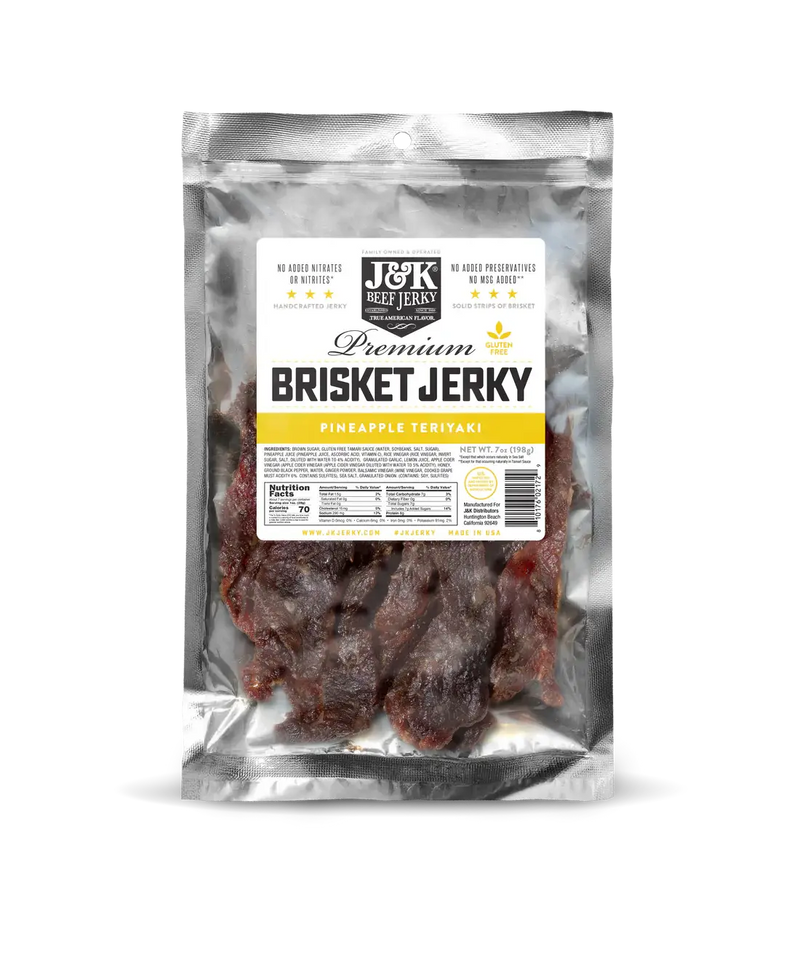 J&K Distributors - J&K Brisket Jerky - Pineapple Teriyaki 7oz.