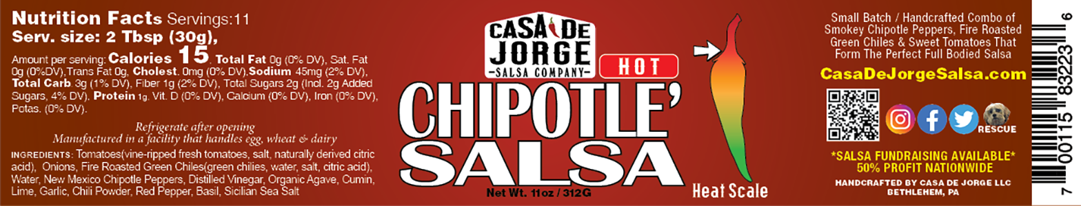 Casa de Jorge Chipotle Hot Salsa