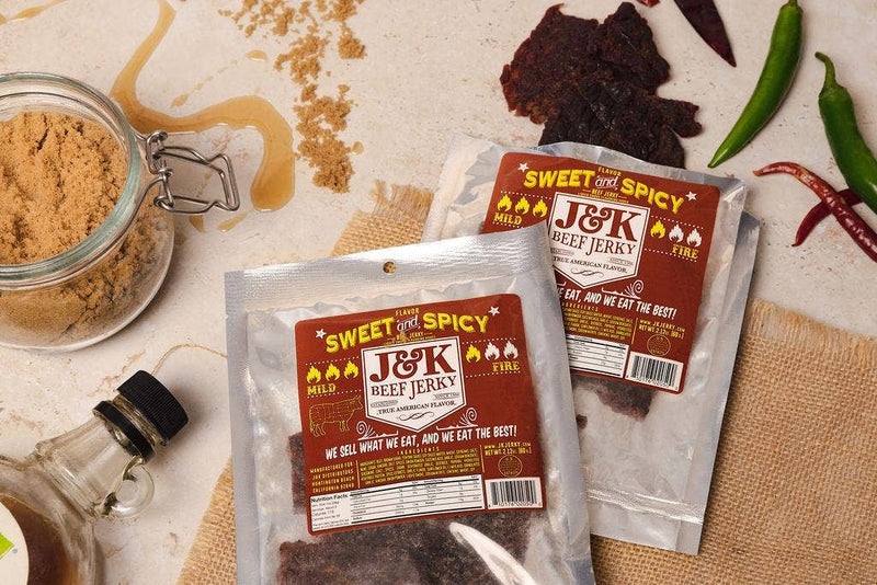 J&K Distributors - J&K Beef Jerky - Sweet & Spicy 2.12oz.