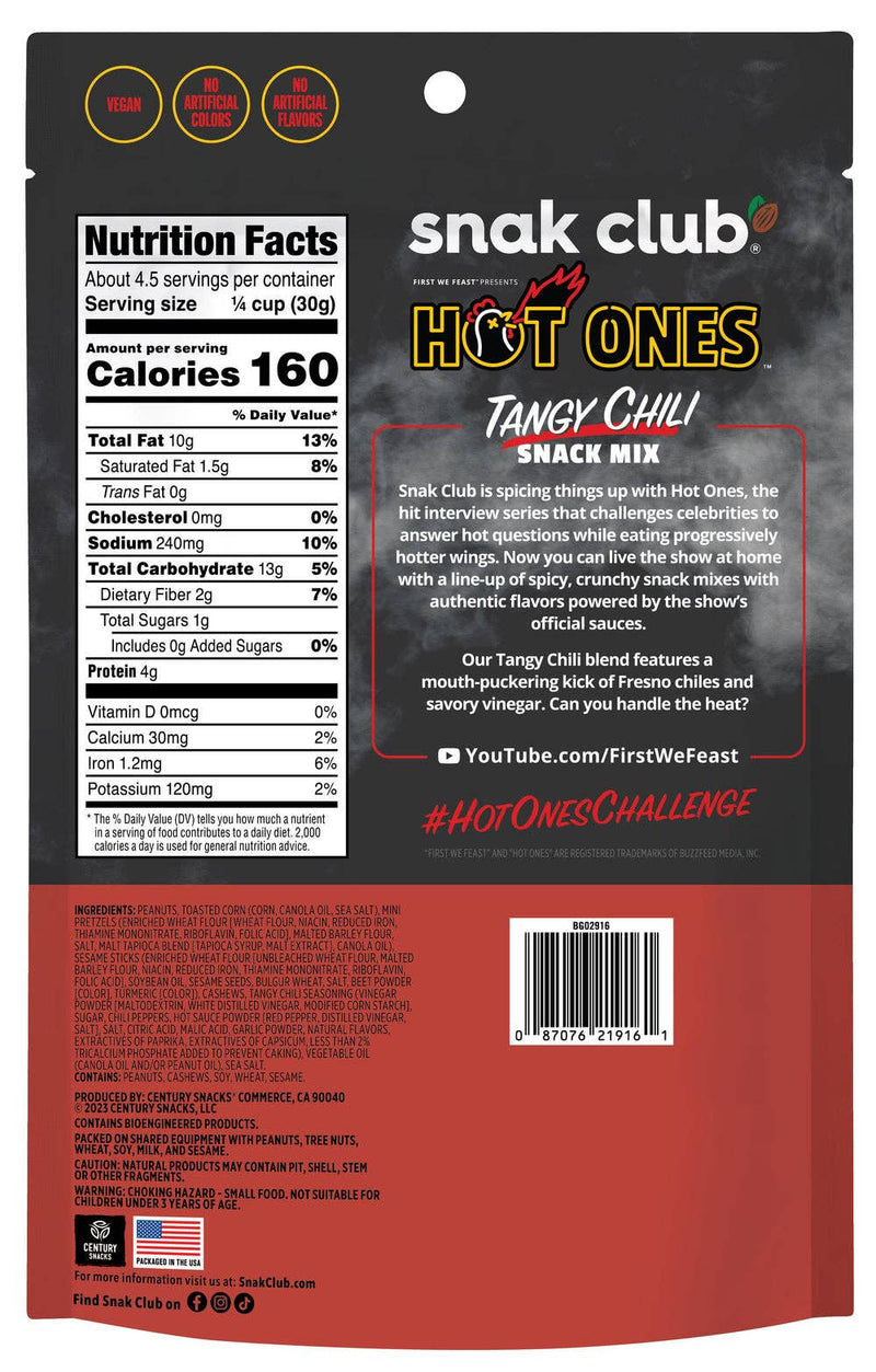 Snak Club Hot Ones Tangy Chili Snack Mix