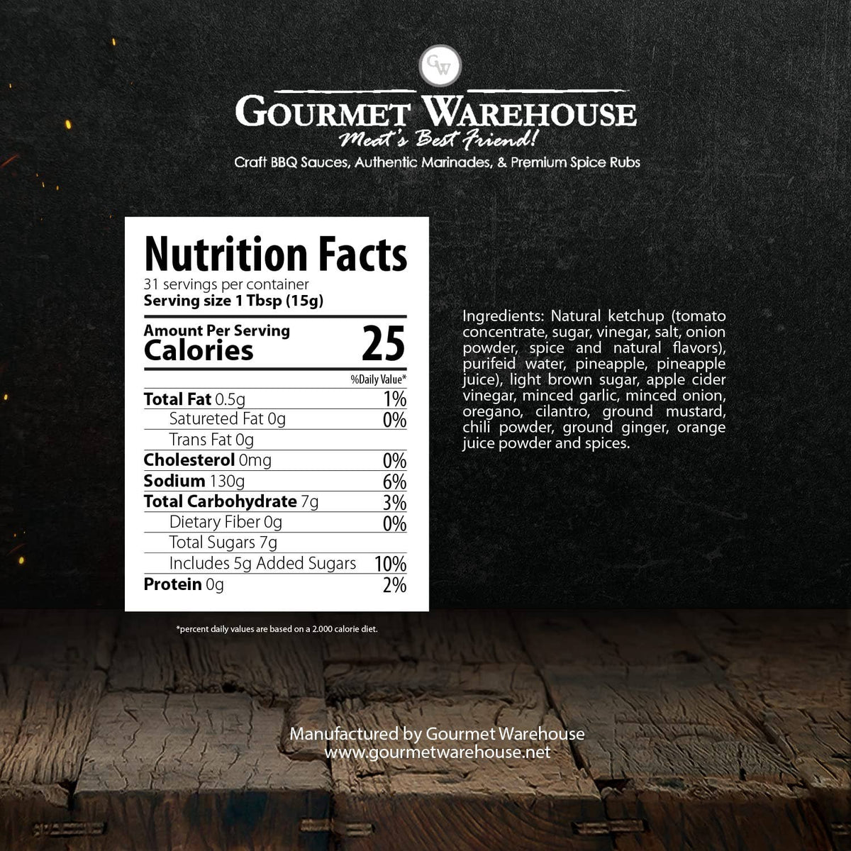 Gourmet Warehouse Hawaiian BBQ Sauce