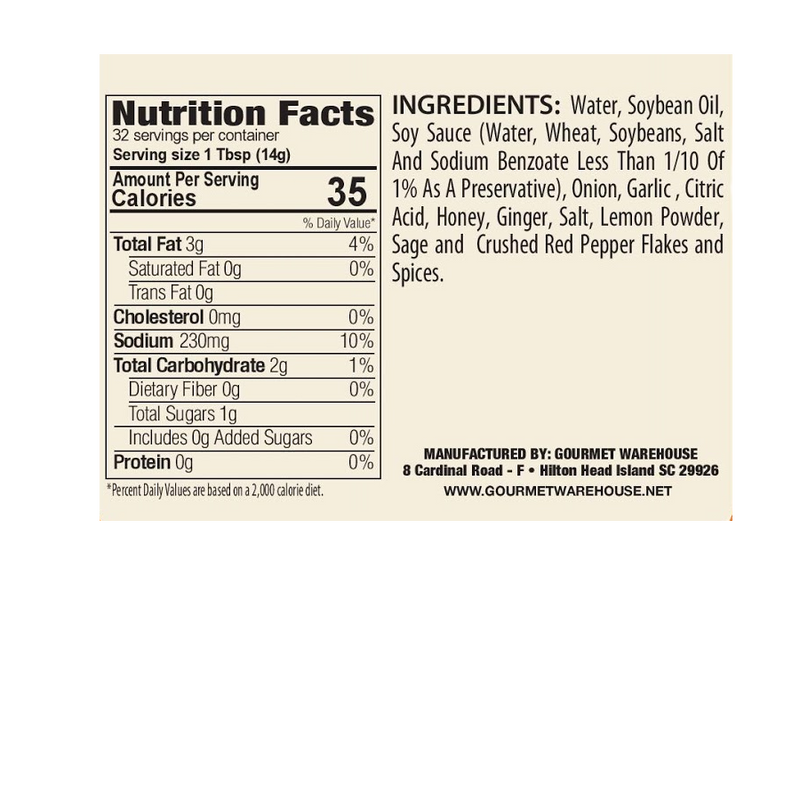 Gourmet Warehouse Brands - Gourmet Warehouse Bourbon Honey Marinade