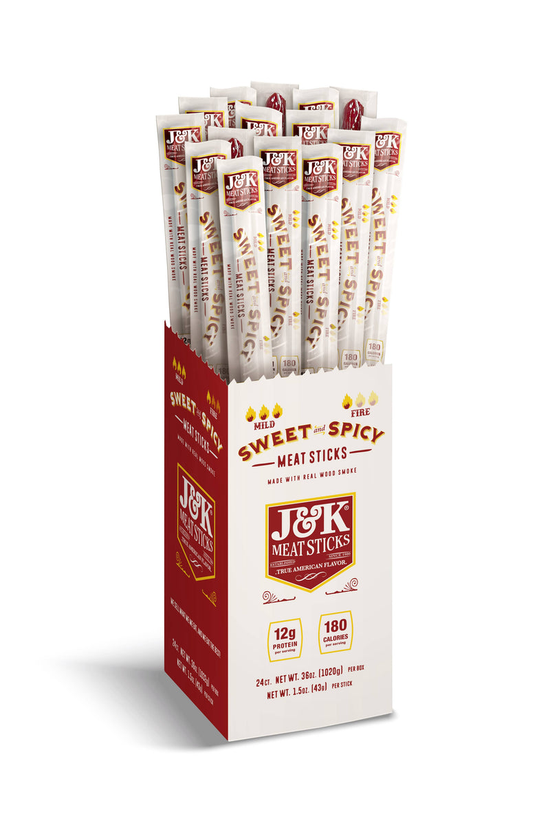 J&K Beef Jerky - Sweet & Spicy Flavor Sticks