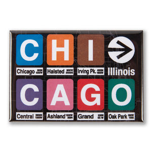 Chicago Station Signs 3" x 2" Magnet