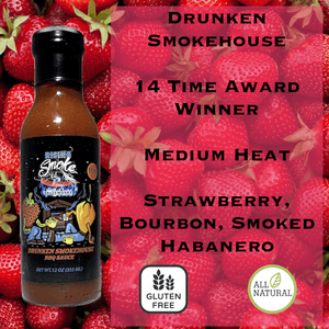 Rising Smoke Sauceworks - Drunken Smokehouse Strawberry Bourbon (half case-6 bottles)