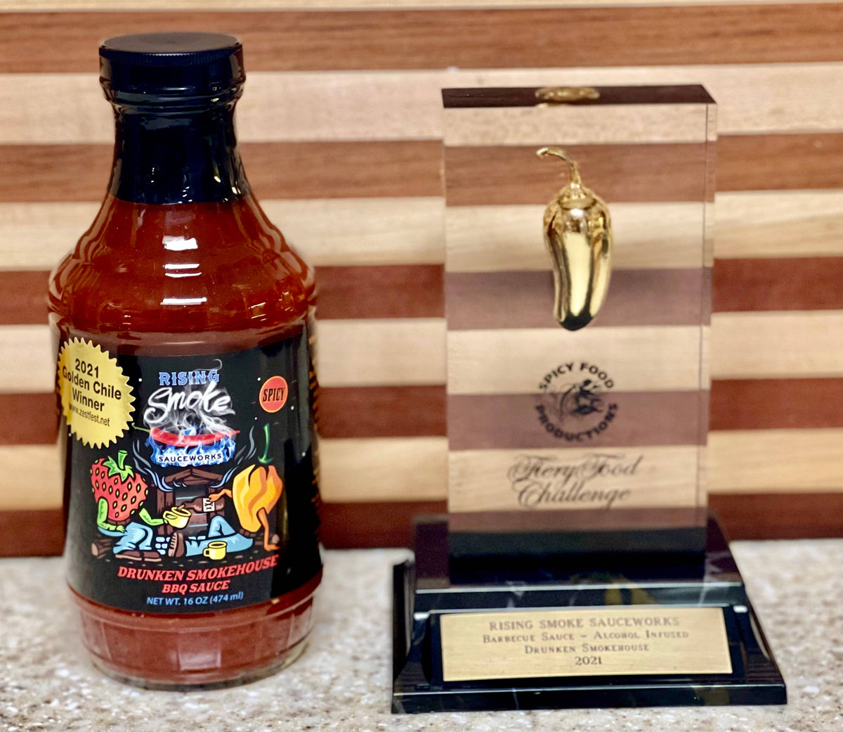 Rising Smoke Sauceworks - Drunken Smokehouse Strawberry Bourbon (half case-6 bottles)