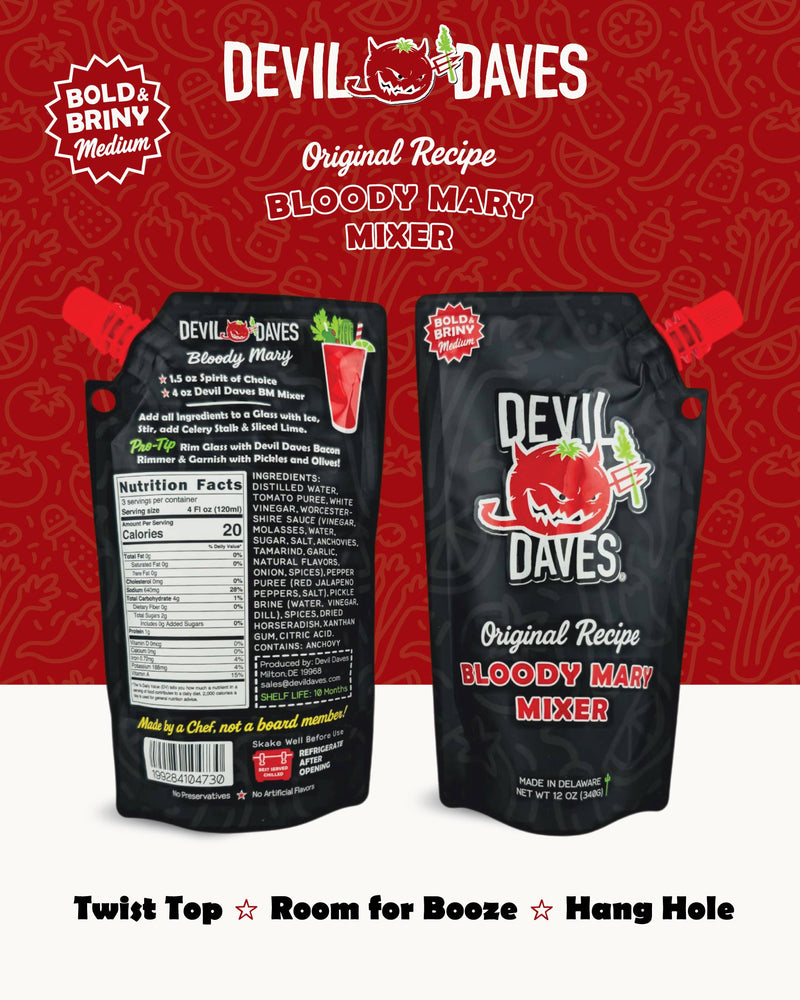 Devil Dave's Bloody Mary Mixer Spouted Pouch